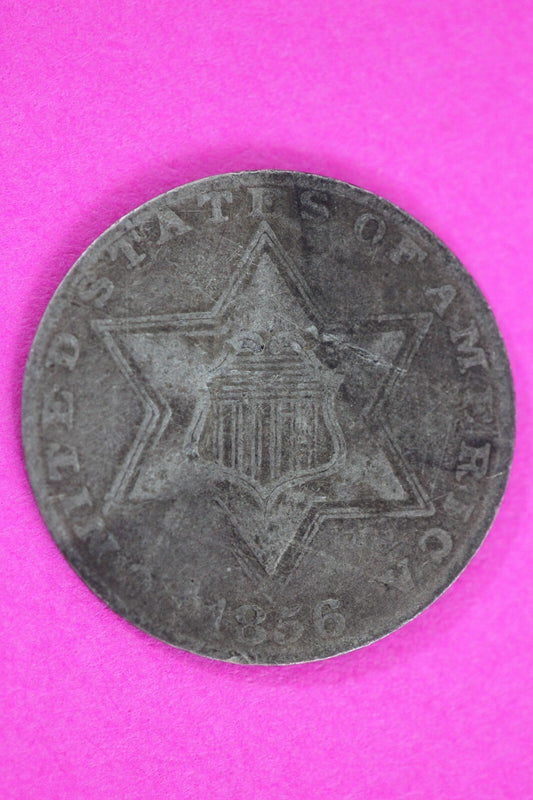 1856 Trime 3 Three Cent Silver Dime Exact Coin Shown In Pics Semi Key Date 118