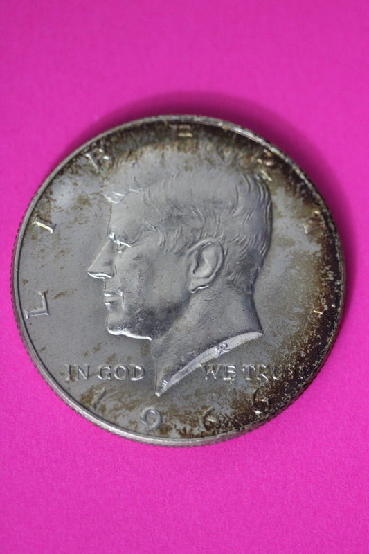Nicely Toned 1964 P John F Kennedy Silver Half Dollar Exact Gem Coin Shown 05
