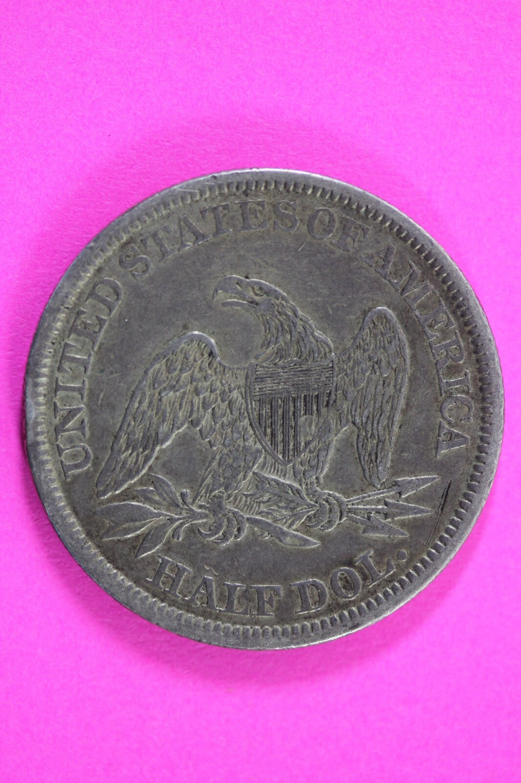 1843 P Seated Liberty Half Dollar Silver Semi Key Date Same Coin  In Pics 39