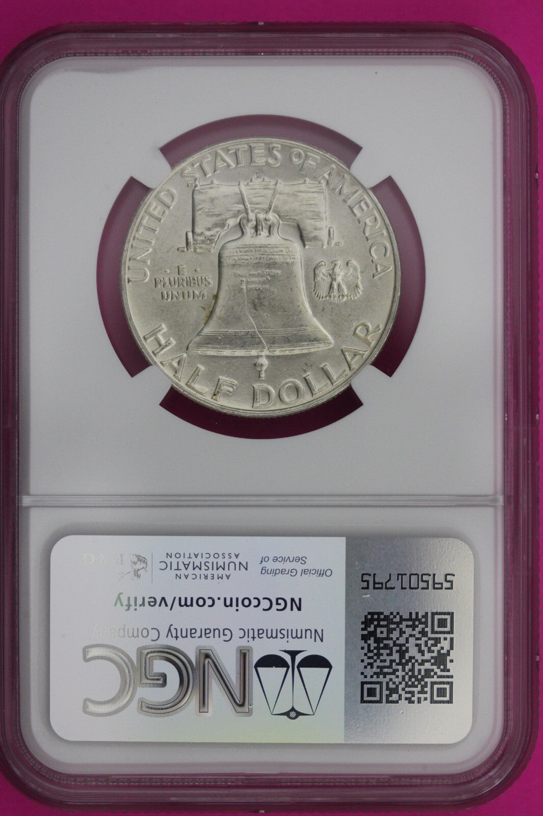 Full Bell Lines 1950 D MS 64 FBL Ben Franklin Half Dollar Silver Coin NGC 956