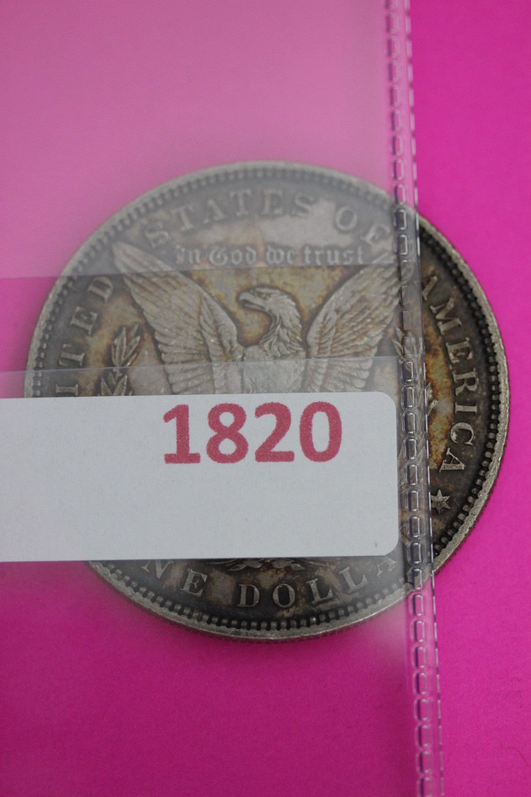 Toned High Grade 1896 P Morgan Liberty Silver Dollar Guaranteed Authentic 1820