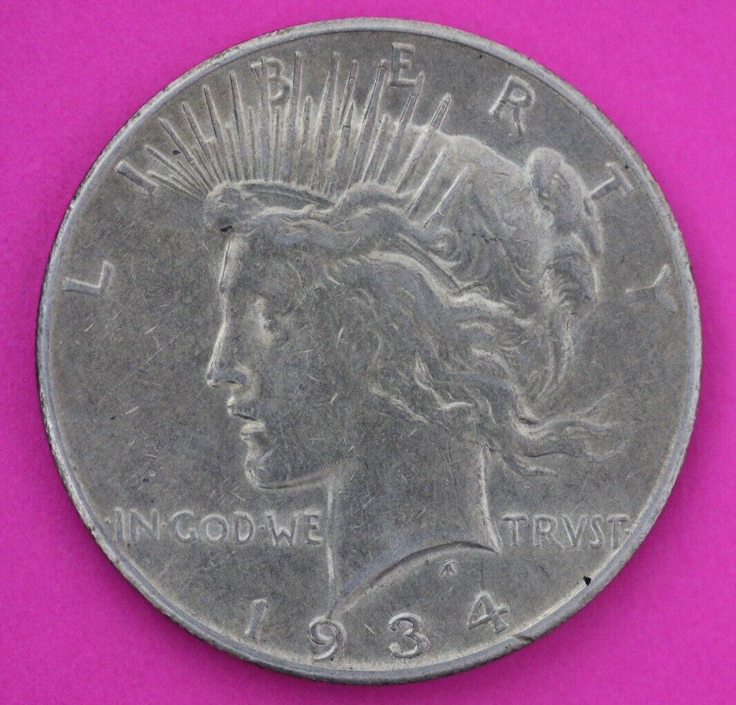 1934 S Liberty Peace Silver Dollar Scarce Semi Key Date Coin San Francisco 67