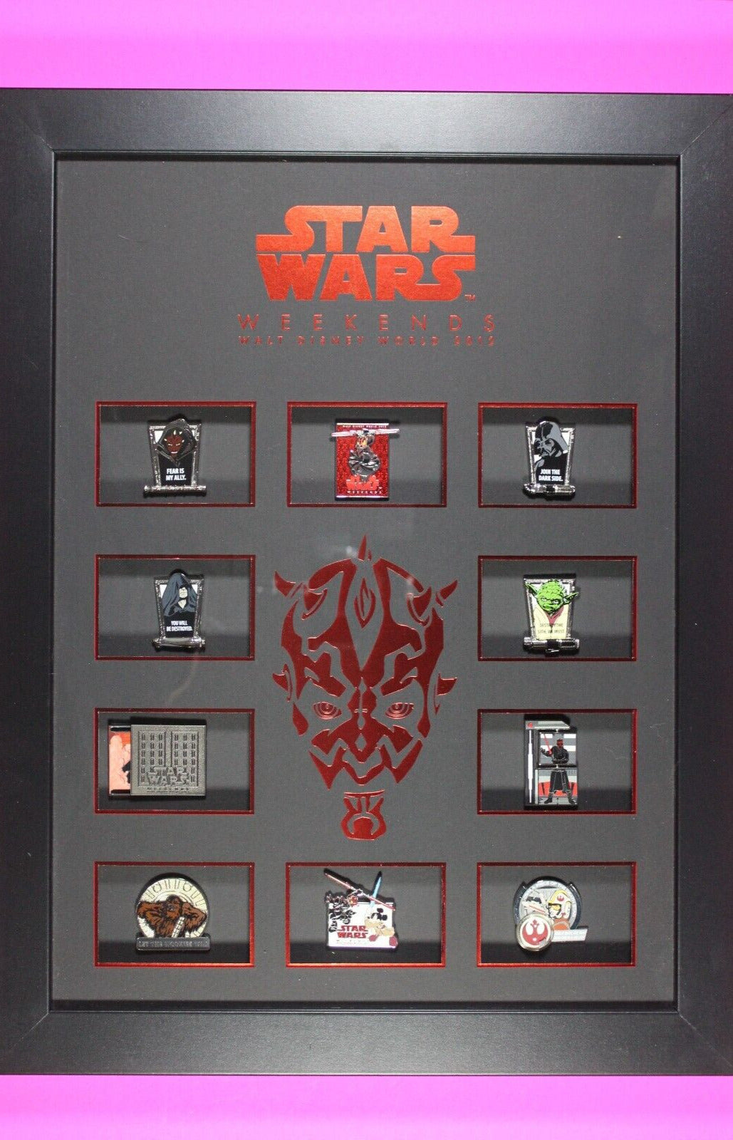 RARE 2012 Disney Star Wars Weekend Darth Maul 10 Pin Set New In Box Perfect