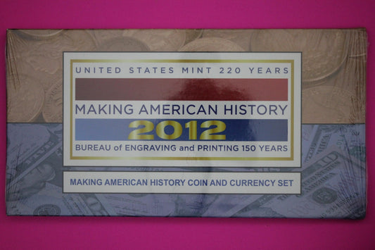 Mint Sealed 2012 Coin & Currency Set Proof 1 OZ Silver Eagle & $5 Note COA 9003