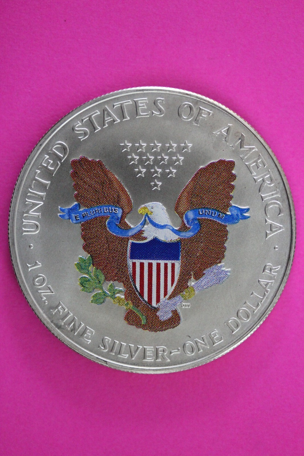 Colorized 2000 American Silver Eagle 1 Ounce .999 Fine Exact Coin Shown N0491