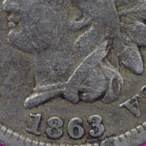 1863 Copper Nickel Indian Head Cent Penny Early Type Coin Exact Coin Pictured 37