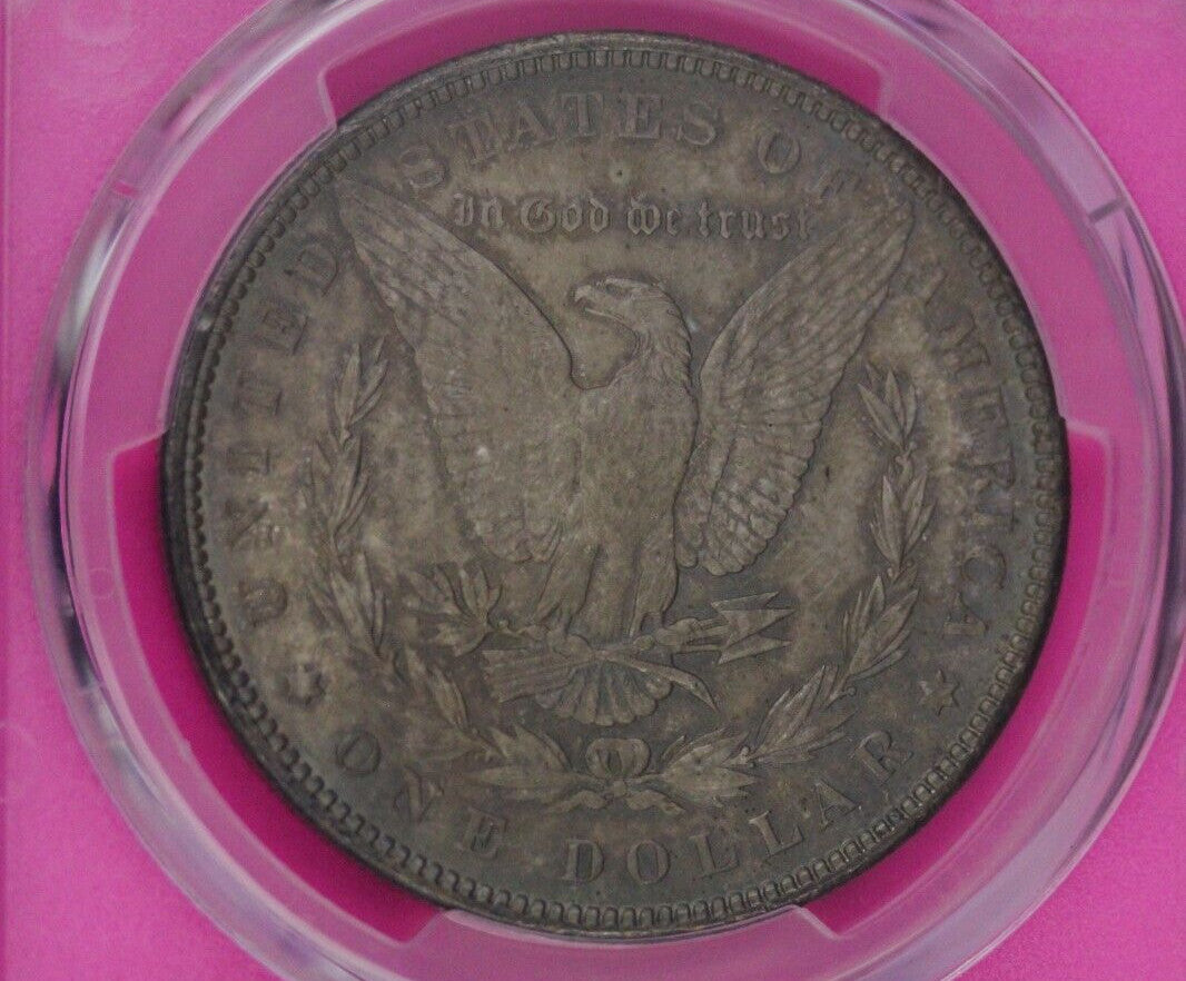 Toned 1889 P MS 63 Morgan Liberty Silver Dollar PCGS Certified Slab 34