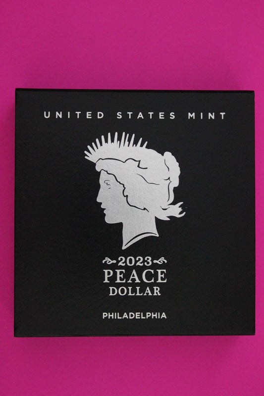 Gem Brilliant Uncirculated 2023 Peace P Silver Dollar 999 Fine Mint Box COA 6109