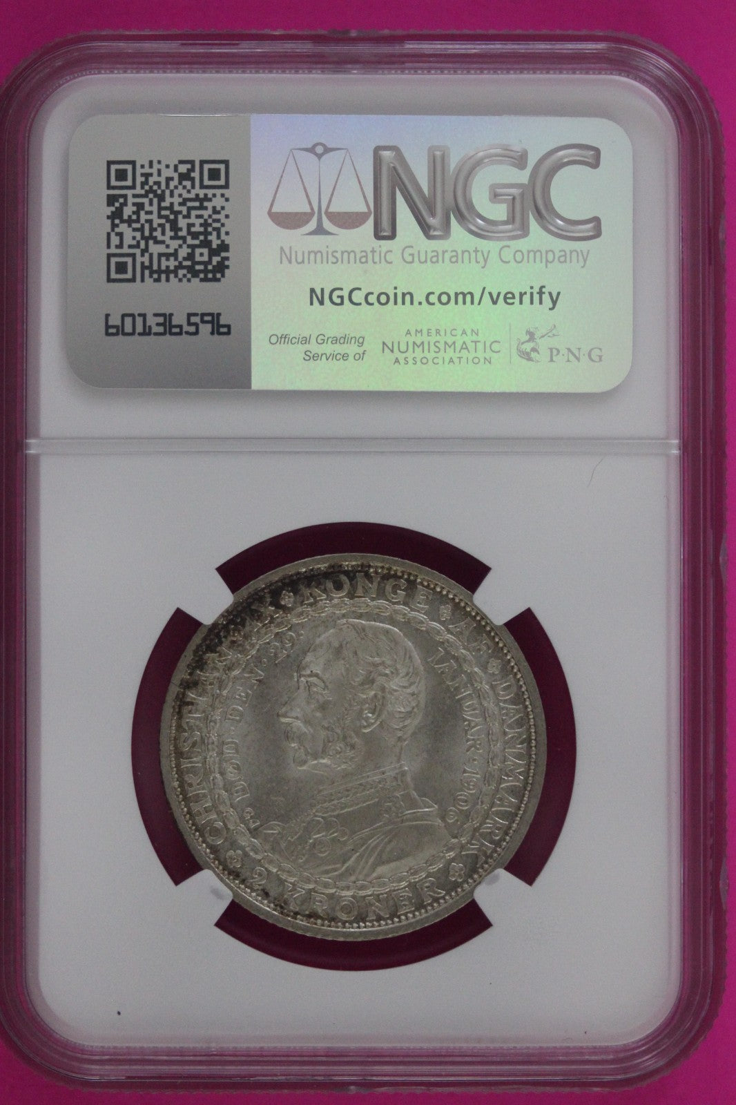 1906 MS 63+ VBP GJ Denmark 2K Accession Frederick VIII Silver Coin NGC Slab 125
