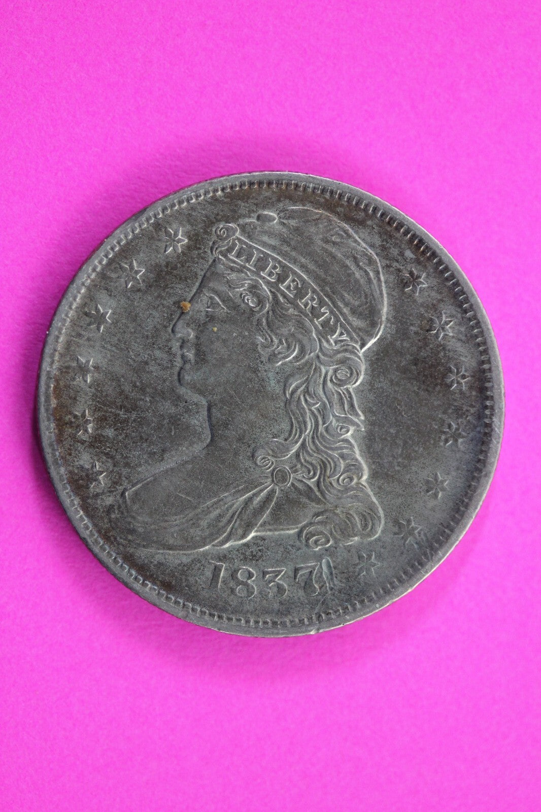 Hi Grade 1837 Capped Bust Half Dollar Exact Coin In Pics Silver Semi Key Date 40
