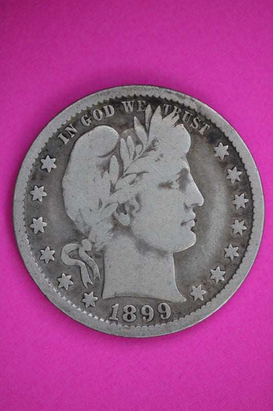 1899 O Barber Liberty Quarter Silver Guaranteed Authentic & Genuine Coin 2893