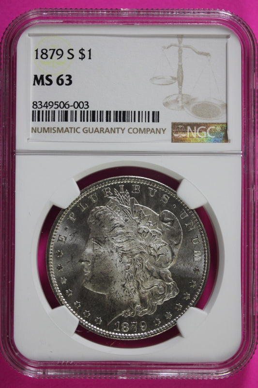 1879 S MS 63 Liberty Morgan Silver Dollar NGC Certified Graded Authentic 677