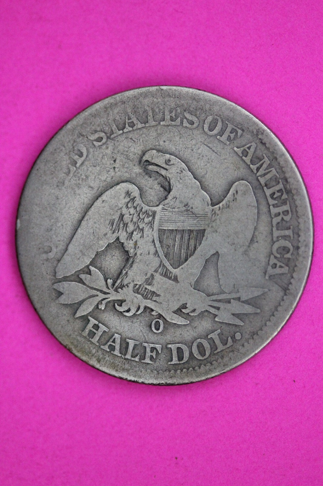 1854 O Double Date Seated Liberty Half Dollar Silver Coin Authentic Coin 1480