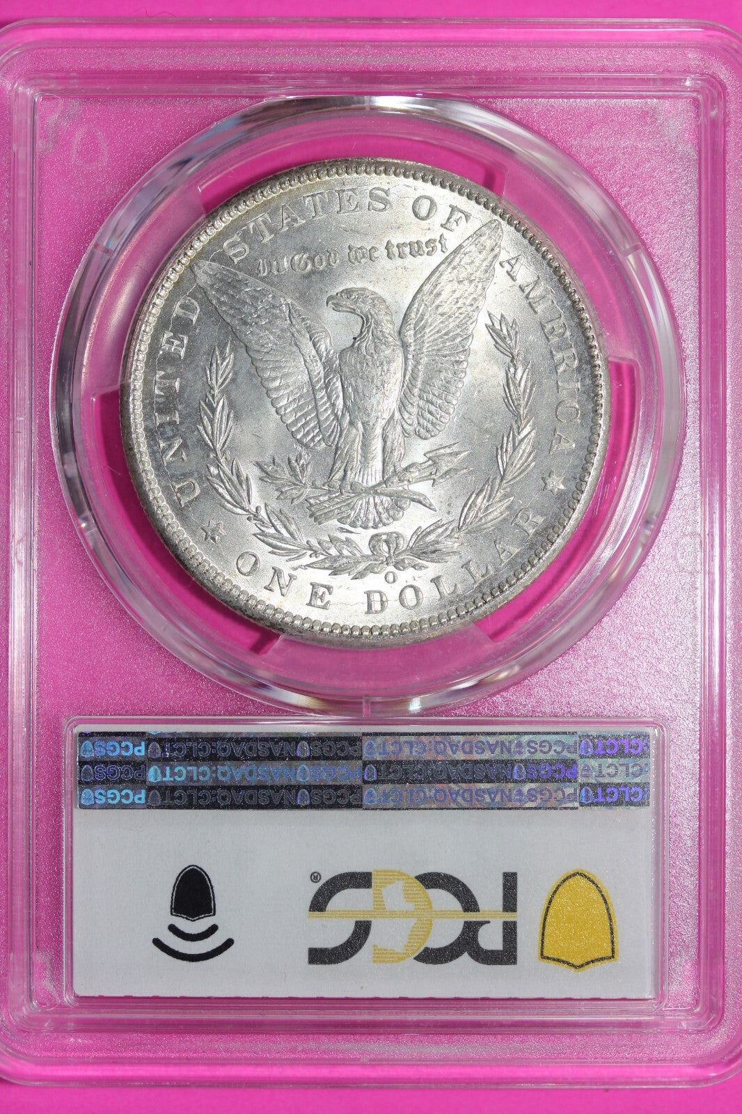 Rainbow Toned 1899 O MS 64 Liberty Morgan Silver Dollar PCGS Certified Slab 379