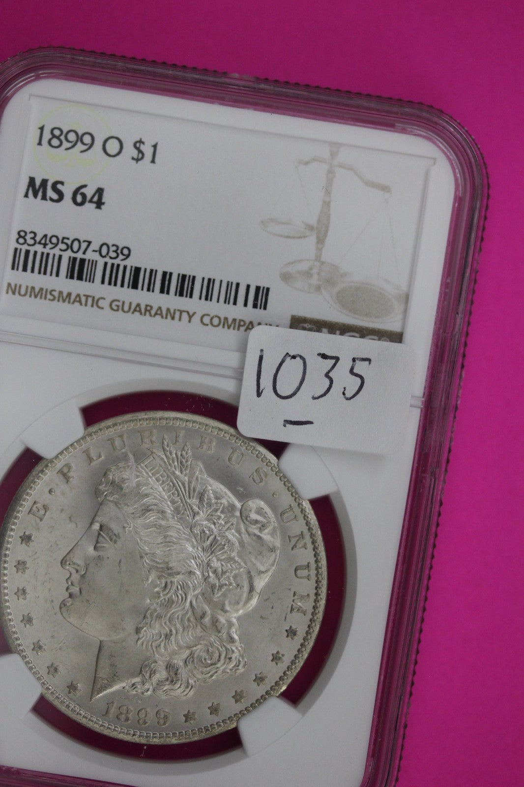 1899 O MS 64 Liberty Morgan Silver Dollar NGC Certified Graded Authentic 1035