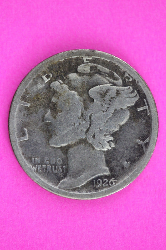 1926 S Mercury Winged Liberty Dime Silver You Get Same Coin In Pics 43
