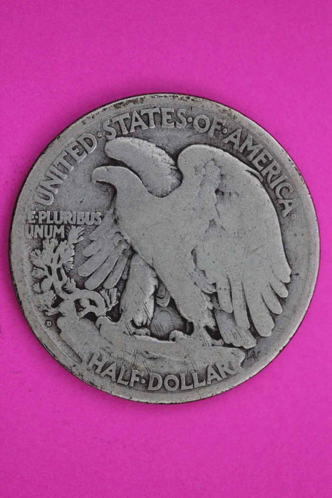 1919 D Walking Liberty Silver Half Dollar Guaranteed Authentic Genuine Coin 1156