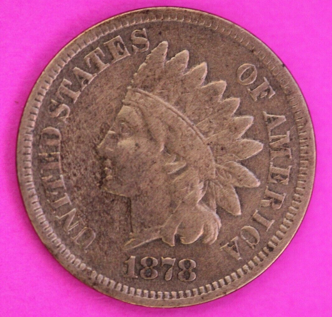 1878 Indian Head Cent Penny Scarce Early Type You Get Exact Coin Pictured 280
