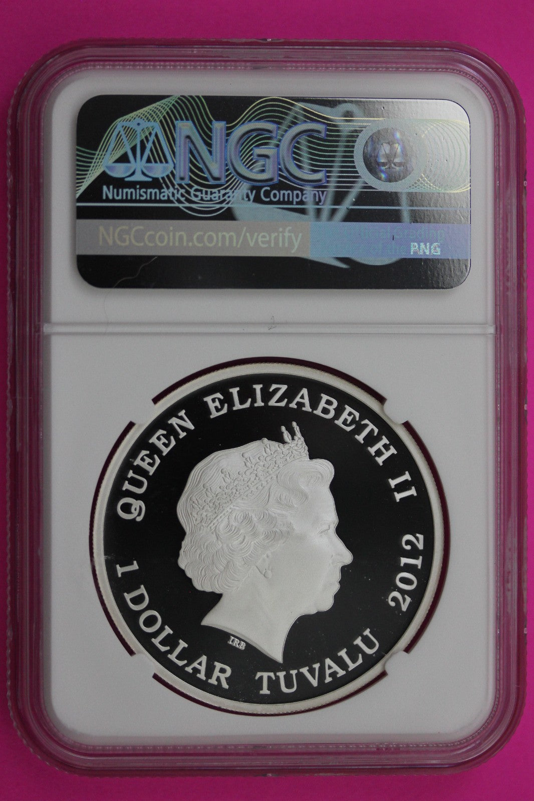 Siberian Tiger 2012 Tuvalu PF 70 NGC Colorized Wildlife in Need 1 OZ Silver 593