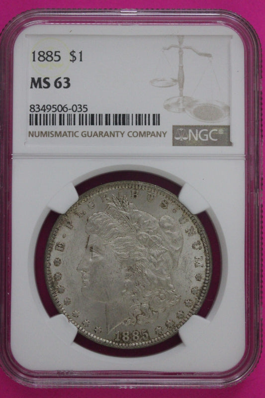 1885 P MS 63 Liberty Morgan Silver Dollar NGC Certified Graded Authentic 686