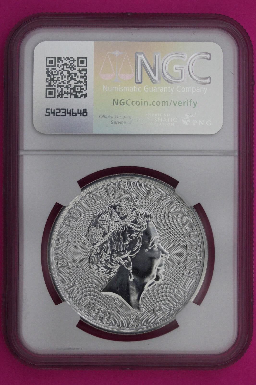 2017 MS 69 Great Britain £2 Britannia 20th Anniversary Privy NGC Graded Slab 898