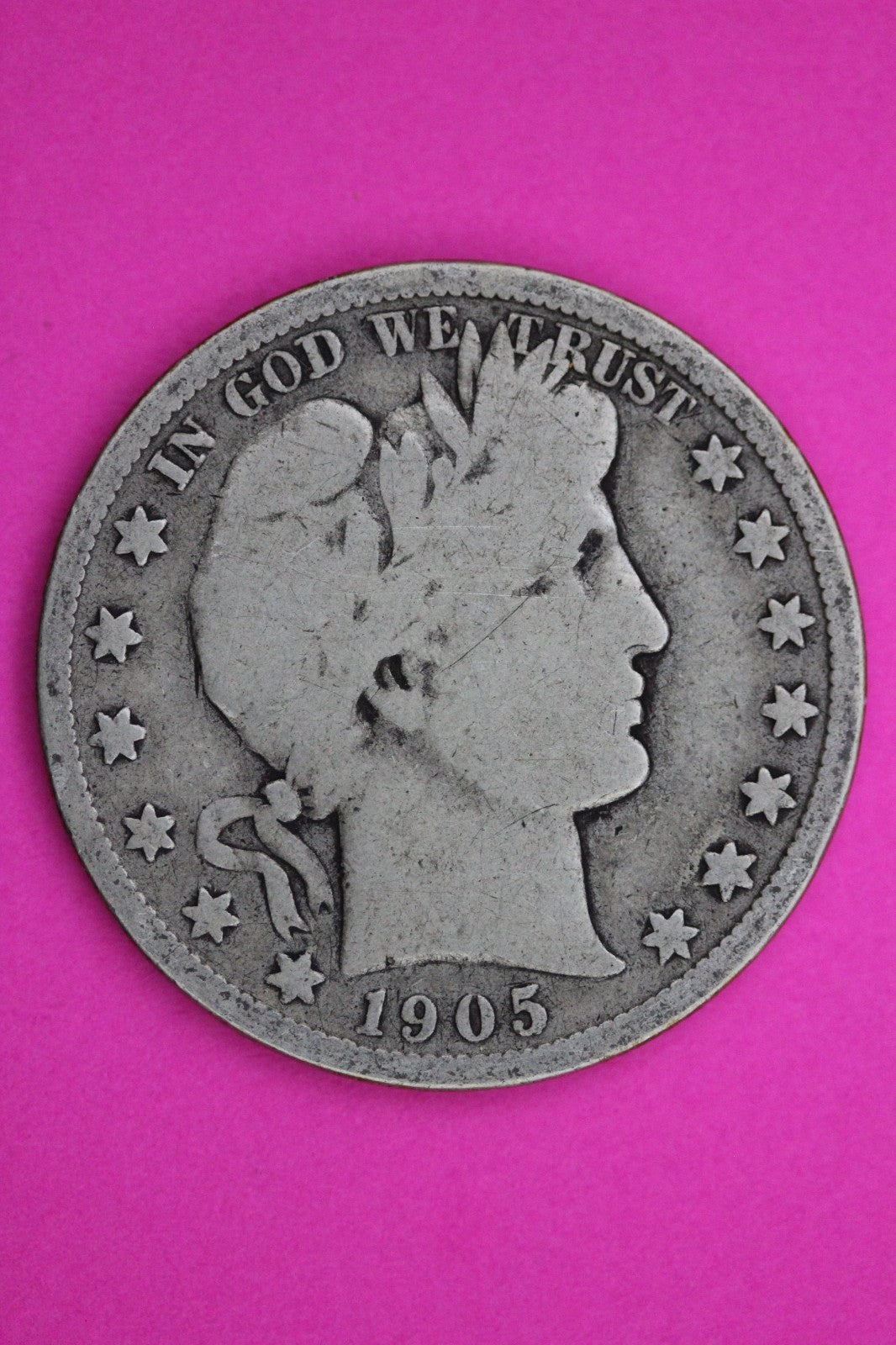 1905 S Barber Liberty Silver Half Dollar Guaranteed Authentic Genuine Coin 2272