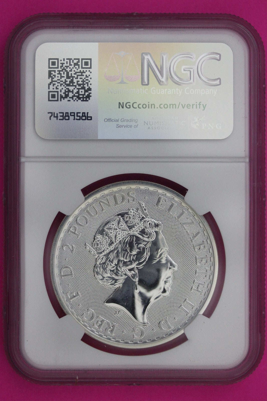 2017 MS 69 Great Britain £2 Britannia 20th Anniversary Privy NGC Graded Slab 879