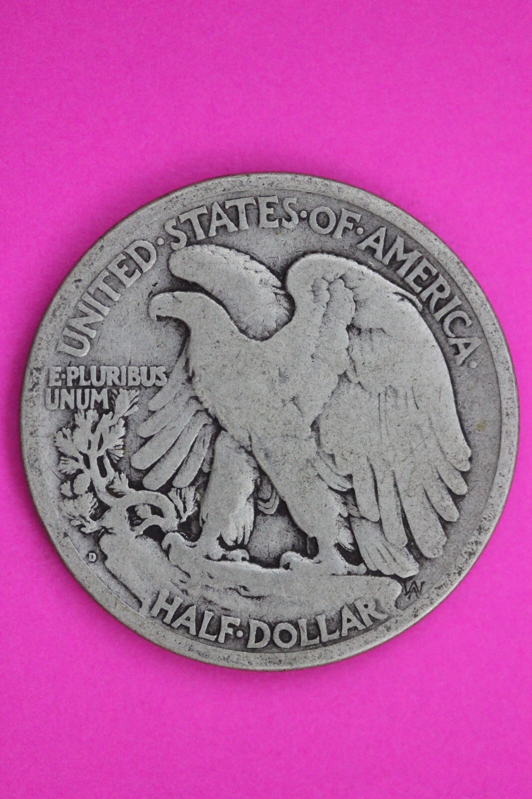 1917 D Reverse Walking Liberty Silver Half Dollar Guaranteed Authentic Coin 1158