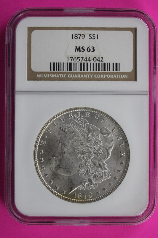 1879 P MS 63 Liberty Morgan Silver Dollar NGC Certified Graded Authentic Slab 30