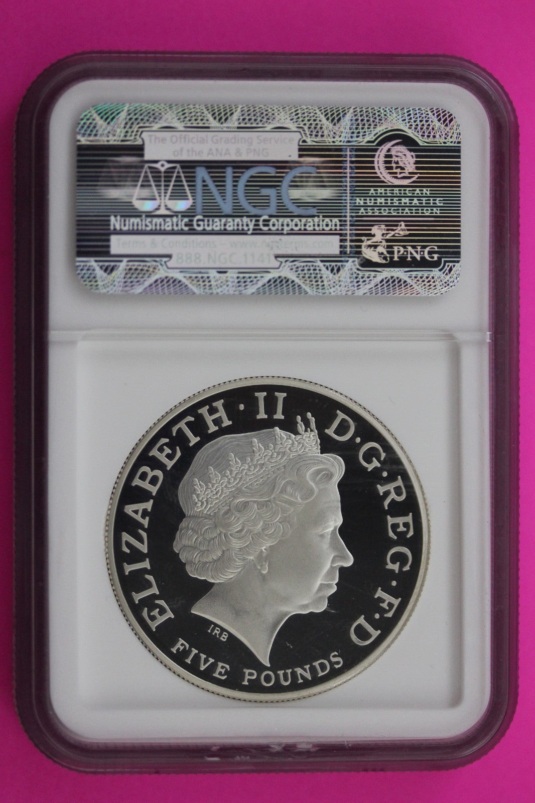 2010 PF 69 Piefort Great Britain Olympics Countdown 1.6 OZ Silver NGC Slab 6020