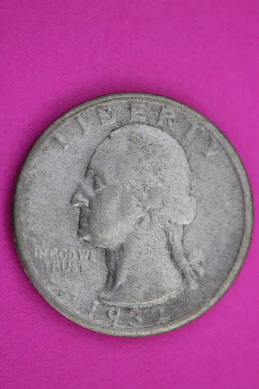 High Grade 1932 D George Washington Quarter Scarce Key Date Silver Coin 11