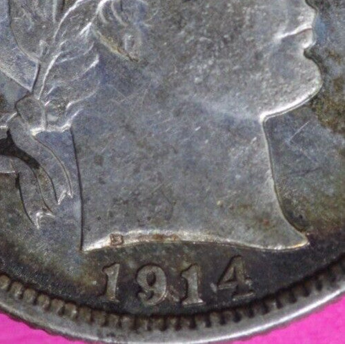High Grade 1914 P Barber Liberty Dime Scarce Semi Key Date Silver Coin 86