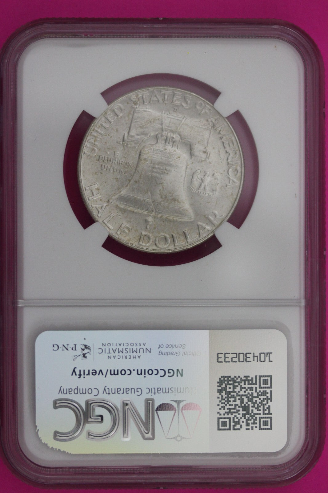 1961 D MS 64 Full Bell Lines Ben Franklin Silver Half Dollar NGC FBL Slab 1180