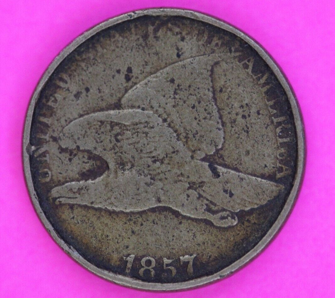 1857 Flying Eagle Cent Penny Exact Scarce Early Tpe Coin In The Pictures 110