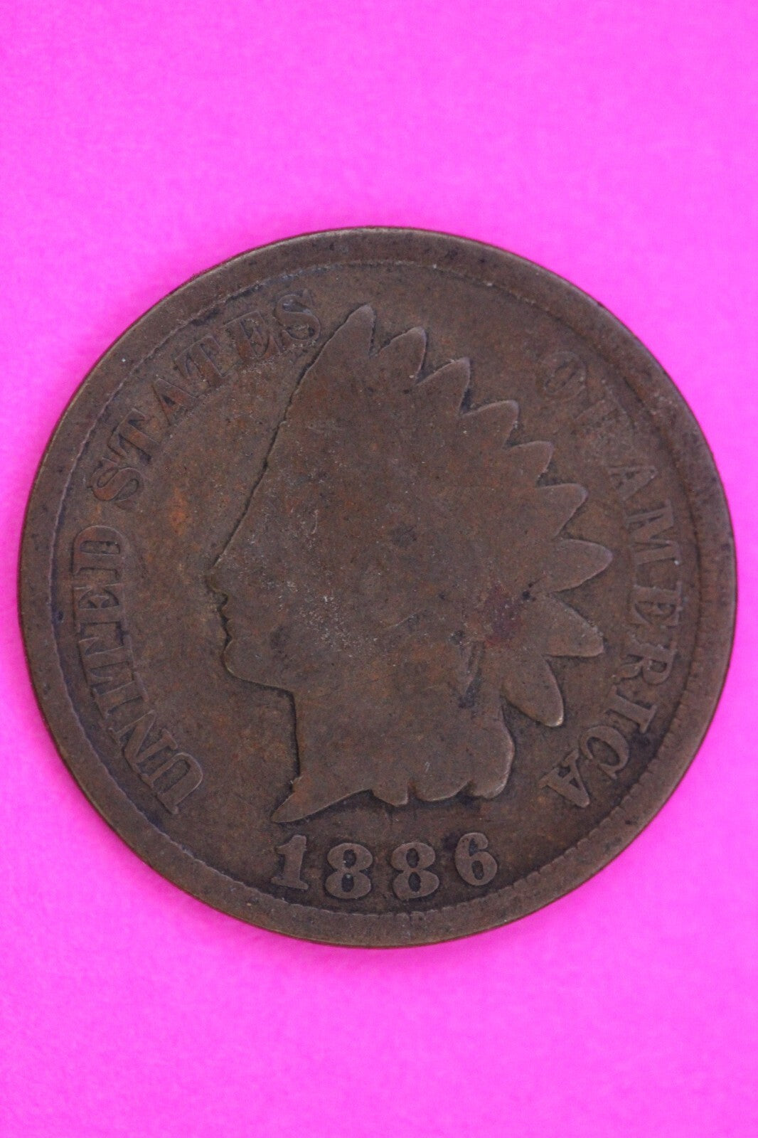 1886 Type 2 Indian Head Cent Penny Scarce Early Type Exact Coin Shown 318