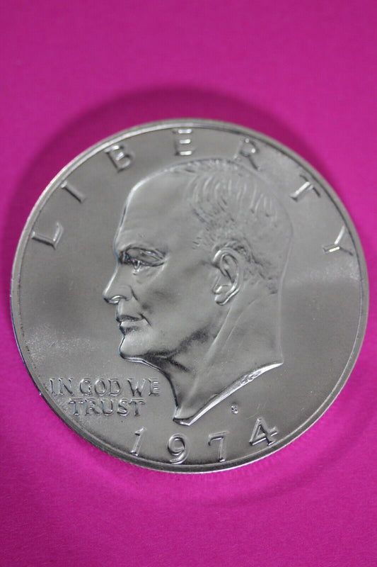 Gem BU 1974 S Ike Eisenhower 40% Silver Dollar You Get Same Coin In Pics TOM 15