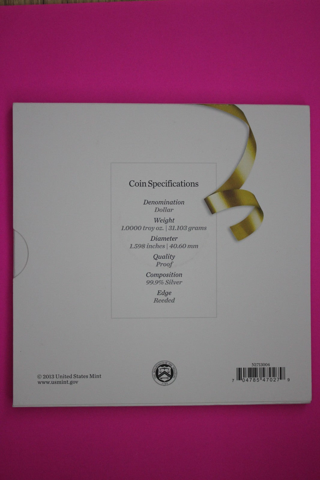 Gem 2013 W Congratulations U.S. Mint Set Proof Deep Cameo Silver Eagle COA 9058
