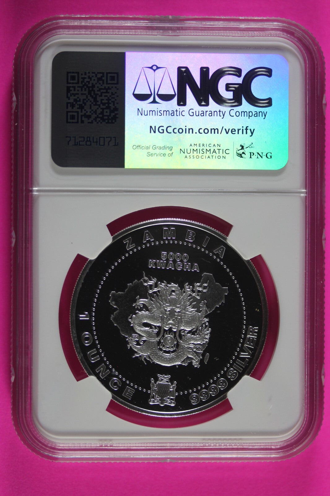 Top Pop Sole Finest 2005 PF 67 Zambia Year Of the Rooster 5000 K NGC Graded 440