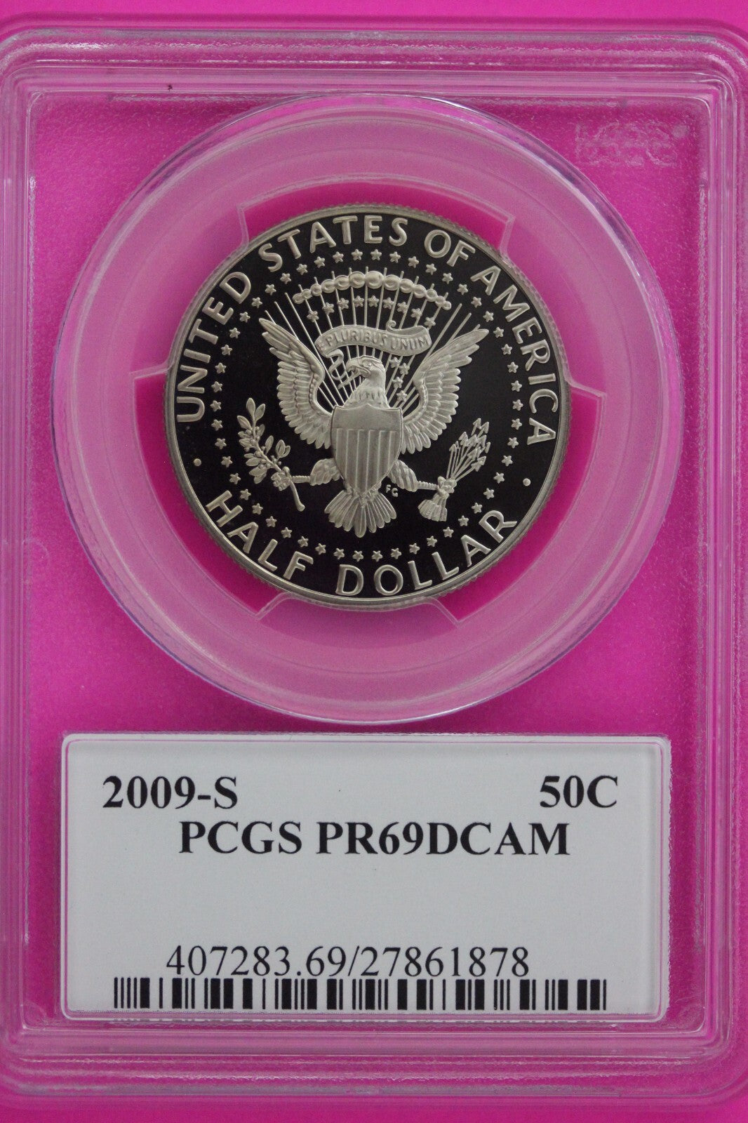 2009 S PR 69 Deep Cameo John Kennedy Clad Half Dollar JFK Label PCGS Slab 350
