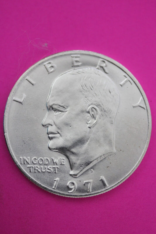 Gem BU 1971 S Ike Eisenhower 40% Silver Dollar You Get Same Coin In Pics TOM 14