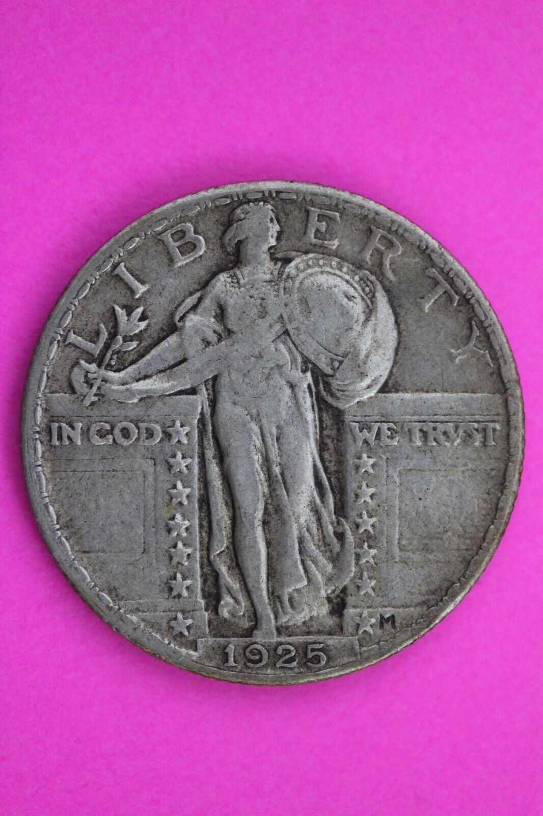 High Grade Full Date 1925 P  Standing Liberty Silver Quarter Key Date Coin 14