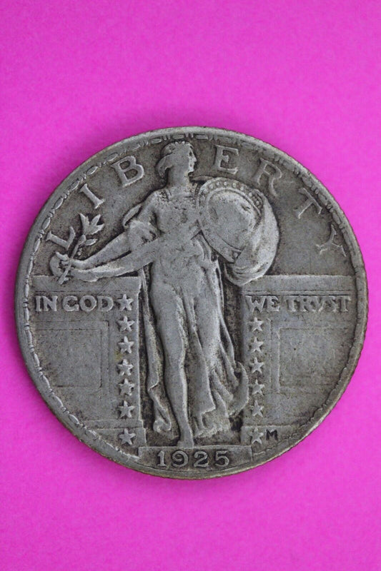High Grade Full Date 1925 P  Standing Liberty Silver Quarter Key Date Coin 14