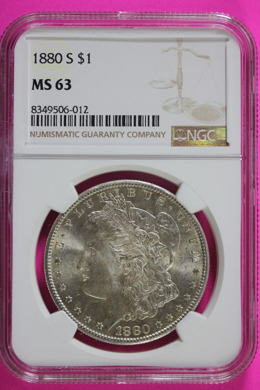 1880 S MS 63 Liberty Morgan Silver Dollar NGC Certified Graded Authentic 676