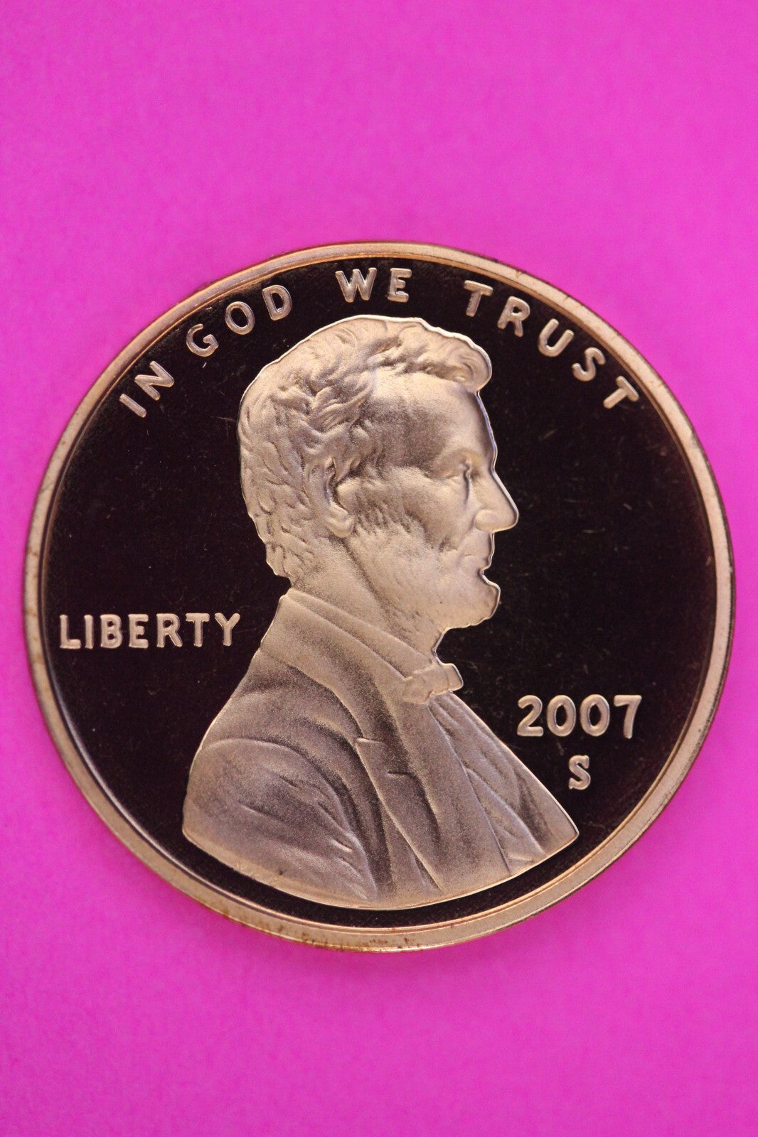 Gem Proof 2007 S Ultra Deep Cameo Lincoln Memorial Cent Same Coin In Pics TOM05