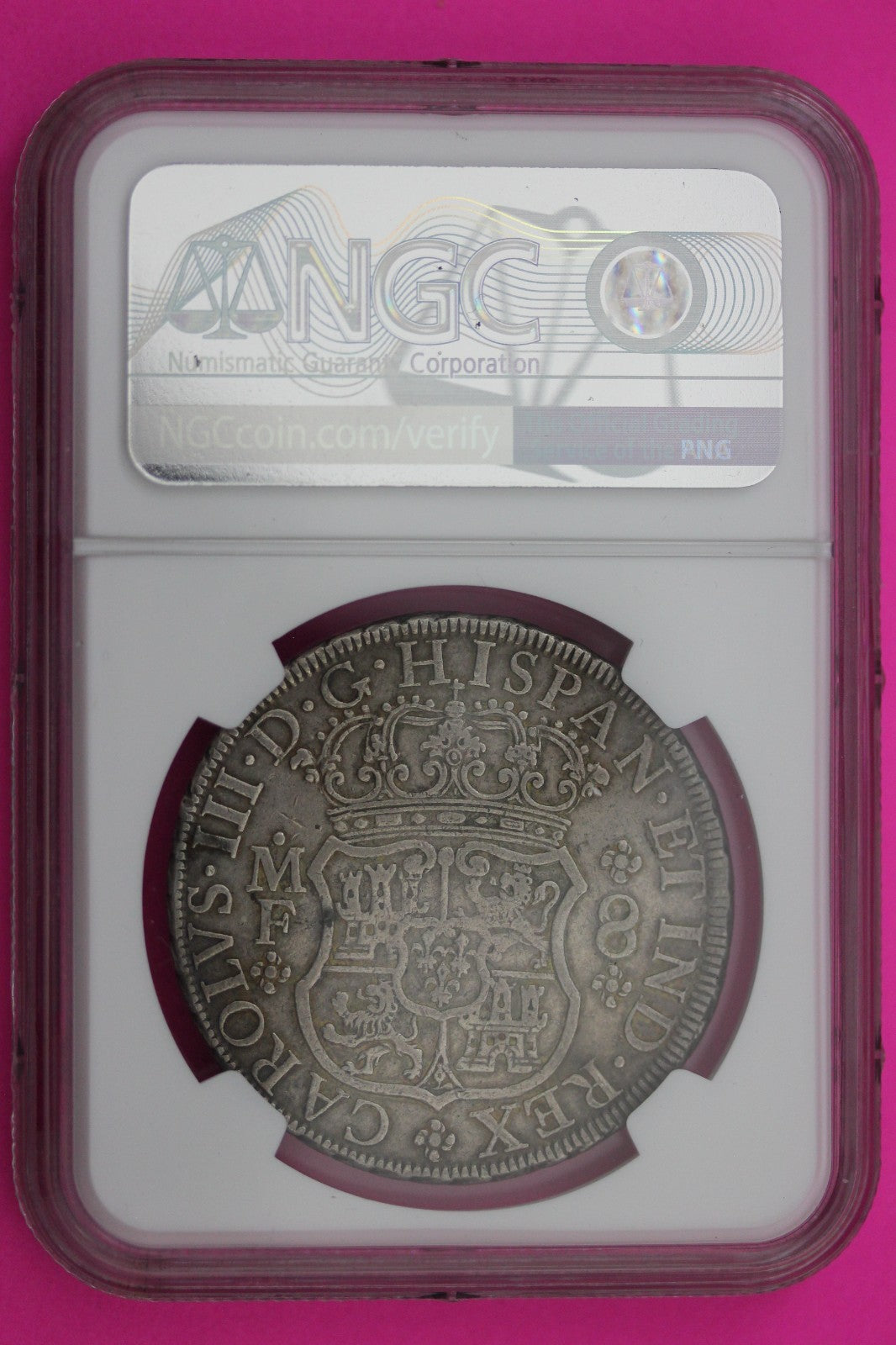 1768 Mexico 8 Reales XF Details Cleaned NGC Certified Authentic Graded Slab 583