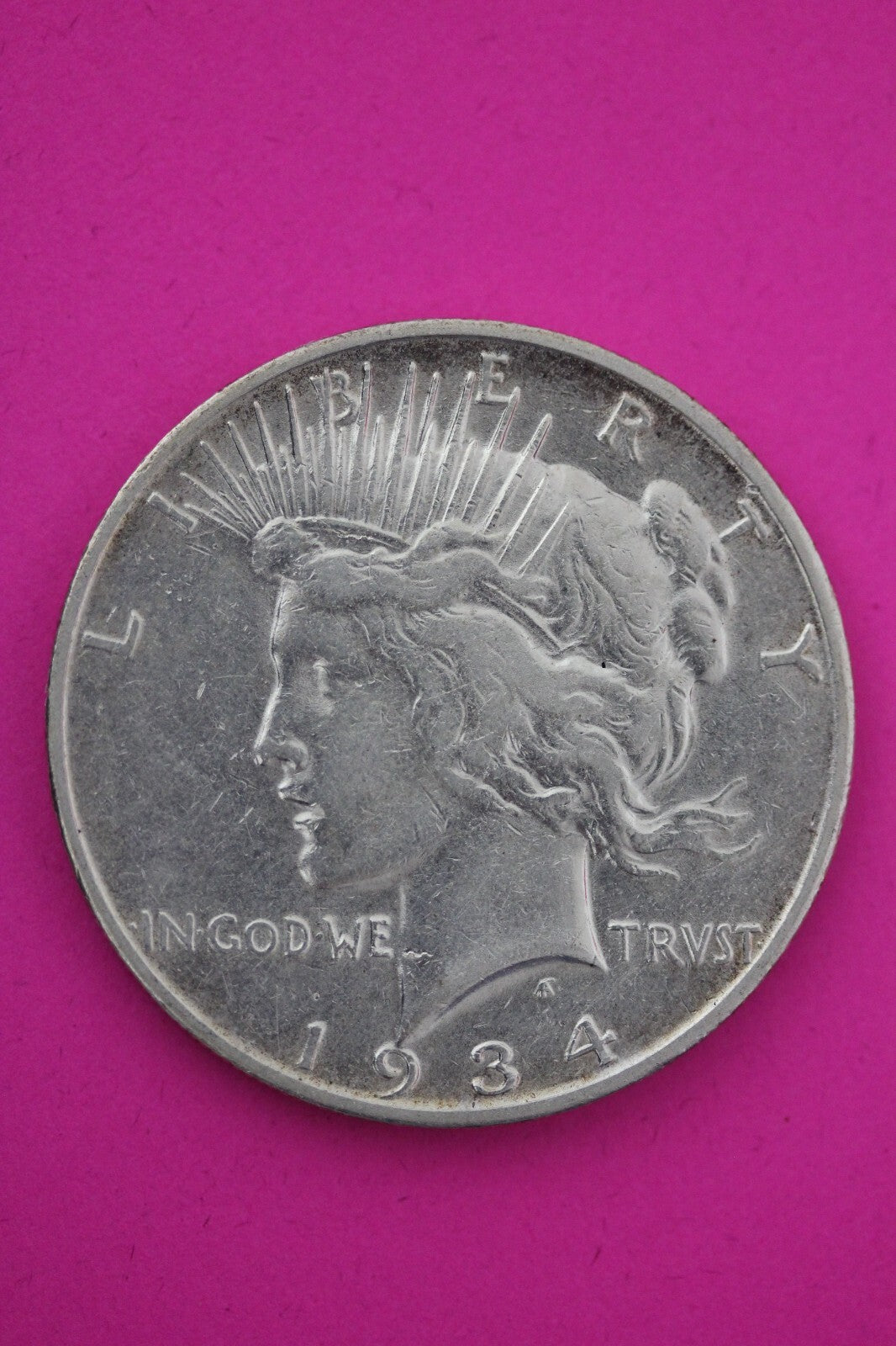 1934 S Liberty Peace Silver Dollar Scarce Semi Key Date Coin San Francisco 87