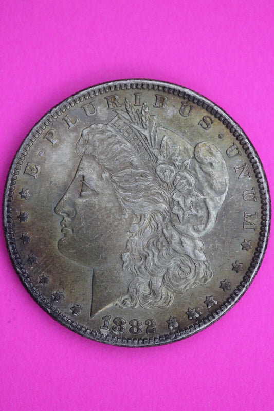 Nicely Toned 1882 P Liberty Morgan Silver Dollar Coin Guaranteed Authentic 102N