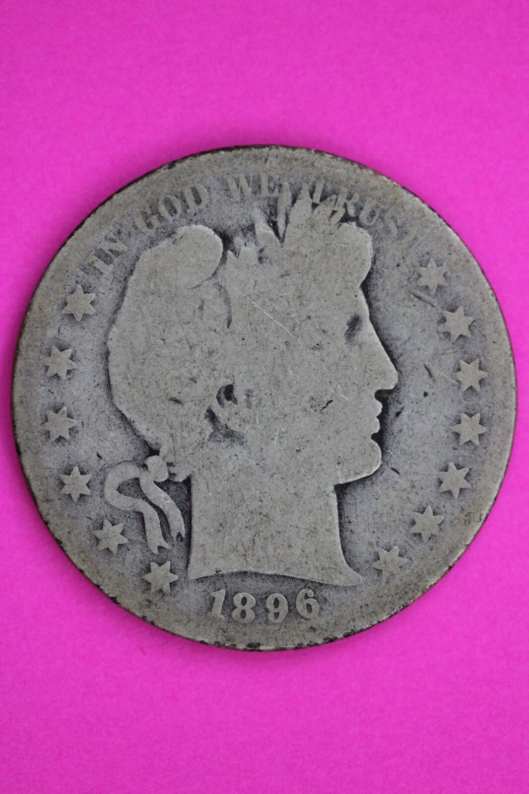 1896 O Barber Liberty Half Dollar Silver Coin Guaranteed Authentic Genuine 1385