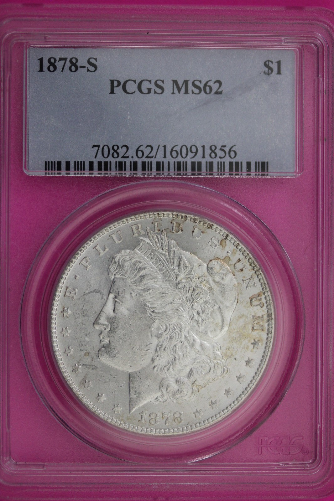 1878 S MS 62 Morgan Liberty Silver Dollar PCGS Authentic Graded Certified 146