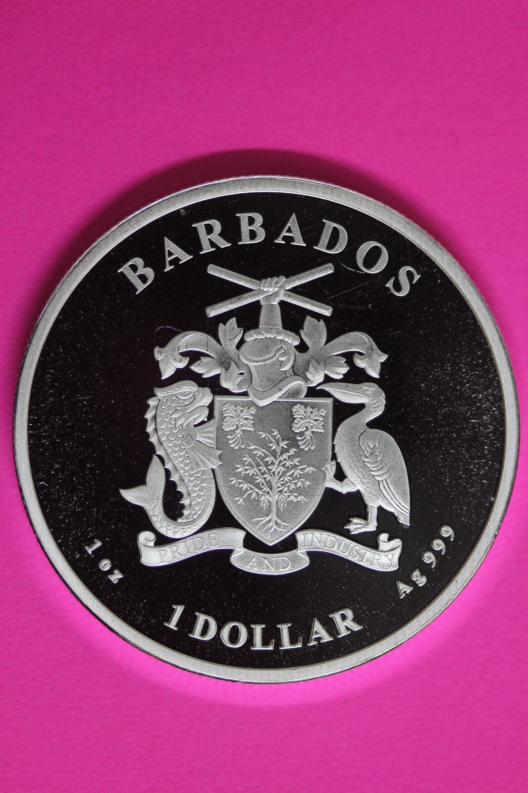 Gem BU 2023 Barbados Monkey 1 OZ Silver Coin .999 Fine $1.00 Same Coin In Pic 31